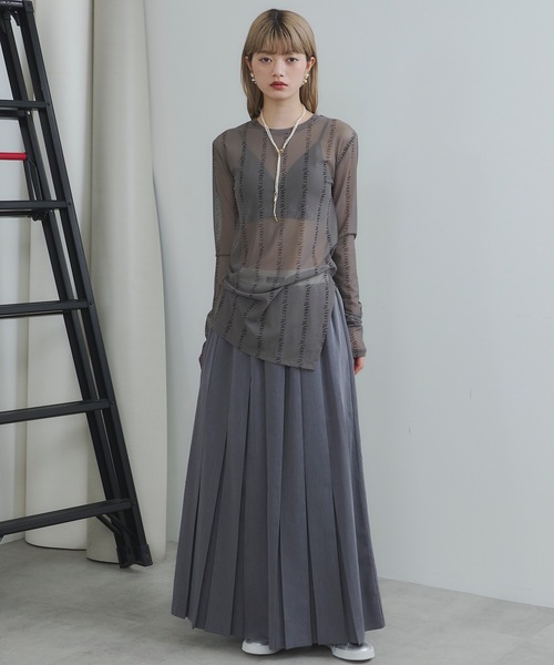 VIOLETTA（ヴィオレッタ）の「ウエストリブプリーツロングスカート