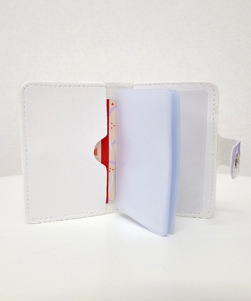 セール】淡色アーガイル総柄クリアポケットカードケース（カードケース