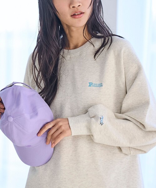PENNEYS(ぺニーズ)の「Penneys(ぺニーズ)別注 裾ドロスト裏毛スウェットプルオーバー(スウェット・レディース・グレー/ナチュラル/ライトブルー/ネイビー/ピンク・M/L)」の3枚目の写真