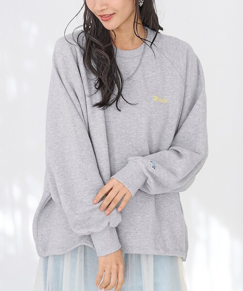 PENNEYS(ぺニーズ)の「Penneys(ぺニーズ)別注 裾ドロスト裏毛スウェットプルオーバー(スウェット・レディース・グレー/ナチュラル/ライトブルー/ネイビー/ピンク・M/L)」の2枚目の写真