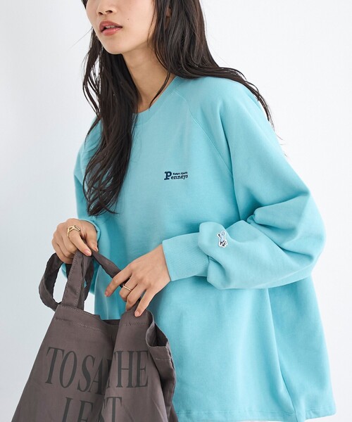 PENNEYS(ぺニーズ)の「Penneys(ぺニーズ)別注 裾ドロスト裏毛スウェットプルオーバー(スウェット・レディース・グレー/ナチュラル/ライトブルー/ネイビー/ピンク・M/L)」の4枚目の写真
