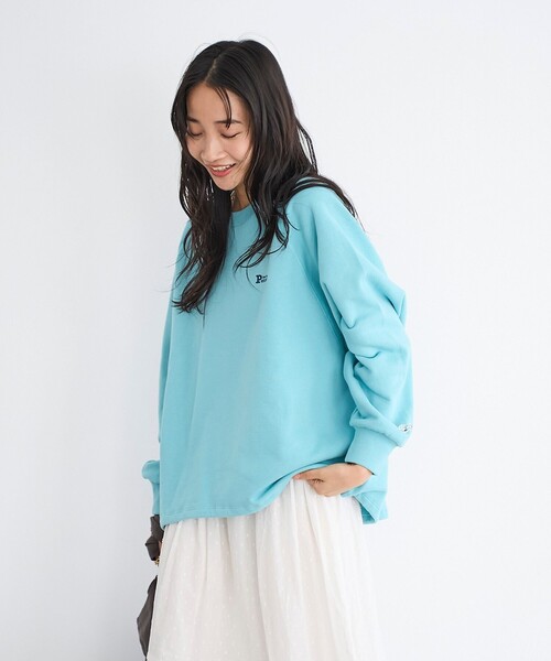 PENNEYS(ぺニーズ)の「Penneys(ぺニーズ)別注 裾ドロスト裏毛スウェットプルオーバー(スウェット・レディース・グレー/ナチュラル/ライトブルー/ネイビー/ピンク・M/L)」の7枚目の写真
