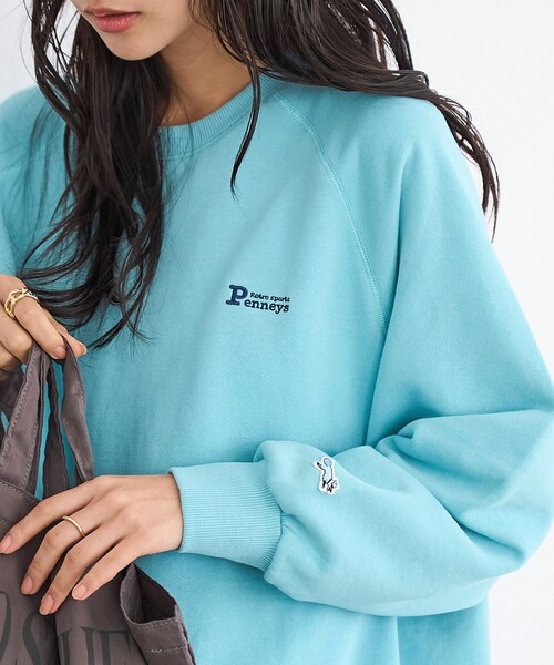 PENNEYS(ぺニーズ)の「Penneys(ぺニーズ)別注 裾ドロスト裏毛スウェットプルオーバー(スウェット・レディース・グレー/ナチュラル/ライトブルー/ネイビー/ピンク・M/L)」の8枚目の写真