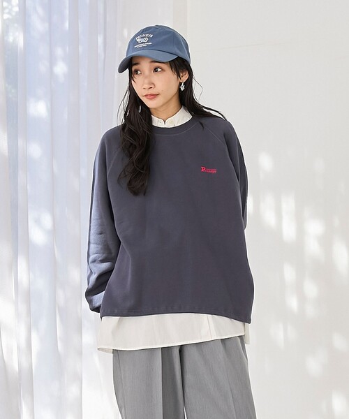 PENNEYS(ぺニーズ)の「Penneys(ぺニーズ)別注 裾ドロスト裏毛スウェットプルオーバー(スウェット・レディース・グレー/ナチュラル/ライトブルー/ネイビー/ピンク・M/L)」の12枚目の写真