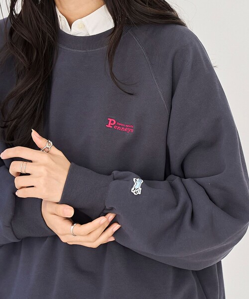 PENNEYS(ぺニーズ)の「Penneys(ぺニーズ)別注 裾ドロスト裏毛スウェットプルオーバー(スウェット・レディース・グレー/ナチュラル/ライトブルー/ネイビー/ピンク・M/L)」の15枚目の写真