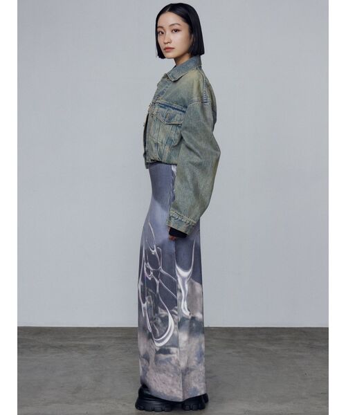 EMODA（エモダ）の「マキシプリントリブニットスカート（スカート・レディース・ブラック/その他/その他1・FREE）」の8枚目の写真