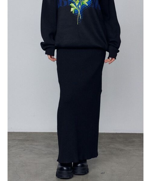 EMODA（エモダ）の「マキシプリントリブニットスカート（スカート・レディース・ブラック/その他/その他1・FREE）」の13枚目の写真