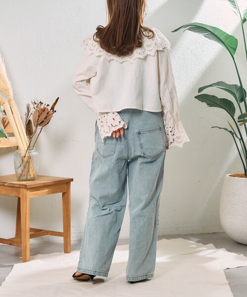 CIAOPANIC TYPY（チャオパニックティピー）の「【From India】スカラップフリルキャンディースリーブボレロ（シャツ/ブラウス・レディース・ホワイト/ブラック・ONE SIZE）」の16枚目の写真