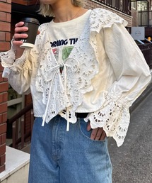 CIAOPANIC TYPY | 【From India】スカラップフリルキャンディースリーブボレロ(シャツ/ブラウス)