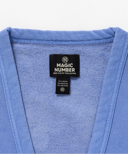 MAGIC NUMBER（マジック ナンバー）の「【MAGIC NUMBER】 LIGHT PIGMENT SWEAT CARDIGON ライトピグメントクルースウェットカーディガン（カーディガン/ボレロ・メンズ・オフホワイト/ブルー/ブラック・LARGE/X-LARGE/MEDIUM）」の16枚目の写真