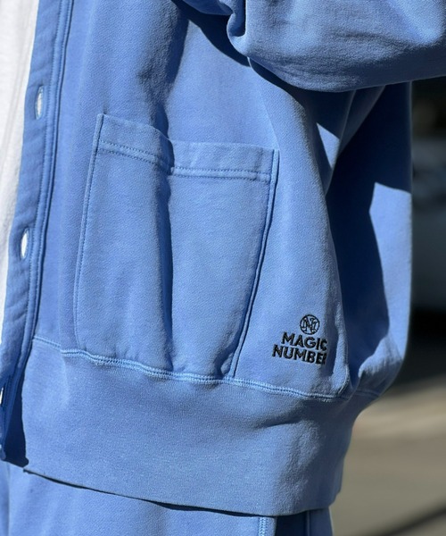 MAGIC NUMBER（マジック ナンバー）の「【MAGIC NUMBER】 LIGHT PIGMENT SWEAT CARDIGON ライトピグメントクルースウェットカーディガン（カーディガン/ボレロ・メンズ・オフホワイト/ブルー/ブラック・LARGE/X-LARGE/MEDIUM）」の6枚目の写真