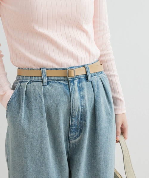 URBAN RESEARCH DOORS(アーバンリサーチドアーズ)の「スクエアベルト(ベルト・レディース・ブラック/ベージュ・ONE)」の1枚目の写真