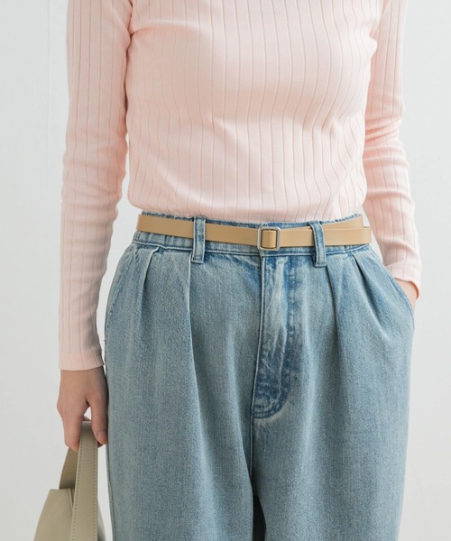 URBAN RESEARCH DOORS(アーバンリサーチドアーズ)の「スクエアベルト(ベルト・レディース・ブラック/ベージュ・ONE)」の9枚目の写真