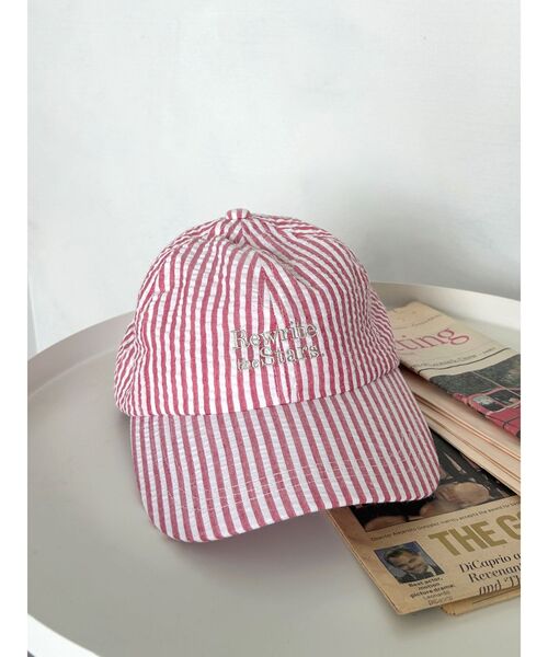 Ungrid（アングリッド）の「サッカーストライプキャップ（キャップ・レディース・ブルー/イエロー/レッド・FREE）」の3枚目の写真