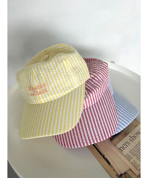 Ungrid（アングリッド）の「サッカーストライプキャップ（キャップ・レディース・ブルー/イエロー/レッド・FREE）」の11枚目の写真