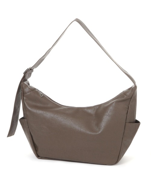 LEPSIM（レプシィム）の「ソフトフェイクレザーBIGショルダー　287581（ショルダーバッグ・レディース・ブラック/アイボリー/ブラウン・ONE SIZE）」の3枚目の写真