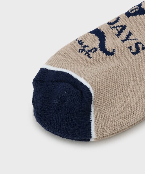 adabat（アダバット）の「【新レーベル ADABAT NAVY】ボンボンベリーショートソックス（ソックス/靴下・レディース・ライトベージュ/ネイビー/ホワイト・00）」の6枚目の写真