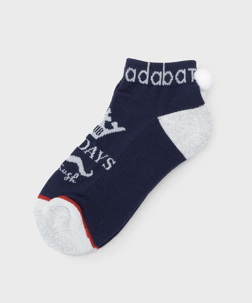 adabat（アダバット）の「【新レーベル ADABAT NAVY】ボンボンベリーショートソックス（ソックス/靴下・レディース・ライトベージュ/ネイビー/ホワイト・00）」の3枚目の写真
