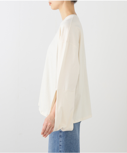 カットソー(長袖+七分) BASERANGE HARBOUR LONG SLEEVE TEE Harbour Long Sleeve Tee in Assortment | Organic cotton