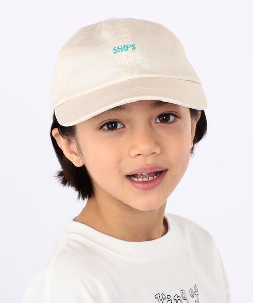 SHIPS（シップス）の「SHIPS KIDS:マイクロ ロゴ キャップ（キャップ・キッズ・アイボリー/サックスブルー/ベージュ・ONE SIZE）」の8枚目の写真