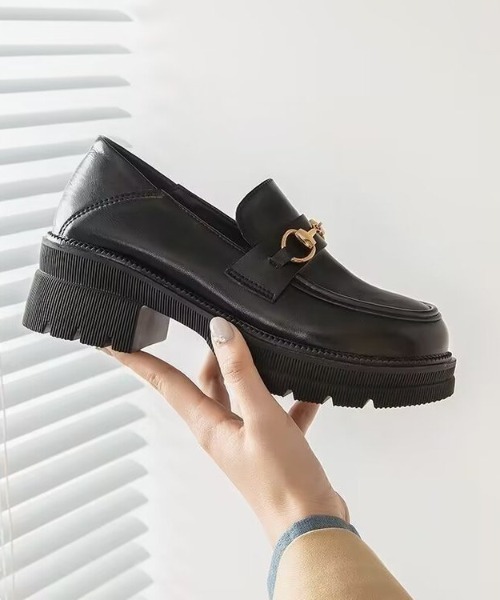 paravion（パラビオン）の「厚底ビットローファー（ローファー・レディース・ブラック・S/M/L）」の3枚目の写真