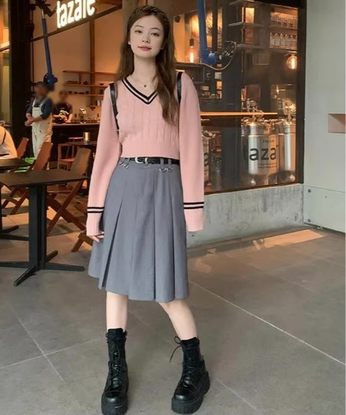 B.I.D.（ビーアイディー）の「《短丈 ニットセーター ウサギ(BDS)（ニット/セーター・レディース・ホワイト/ピンク/グリーン・FREE）」の3枚目の写真