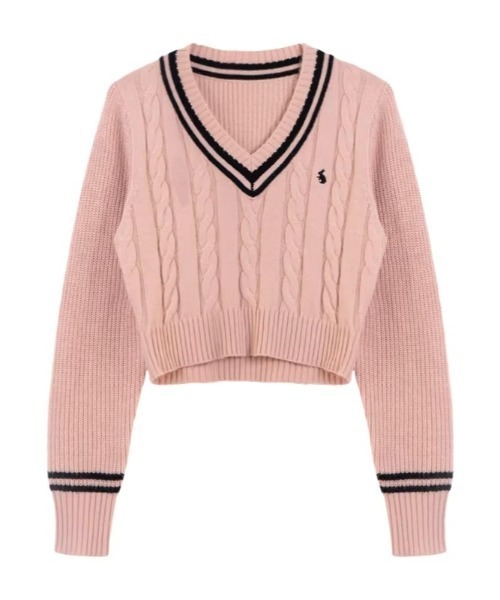 B.I.D.（ビーアイディー）の「《短丈 ニットセーター ウサギ(BDS)（ニット/セーター・レディース・ホワイト/ピンク/グリーン・FREE）」の7枚目の写真