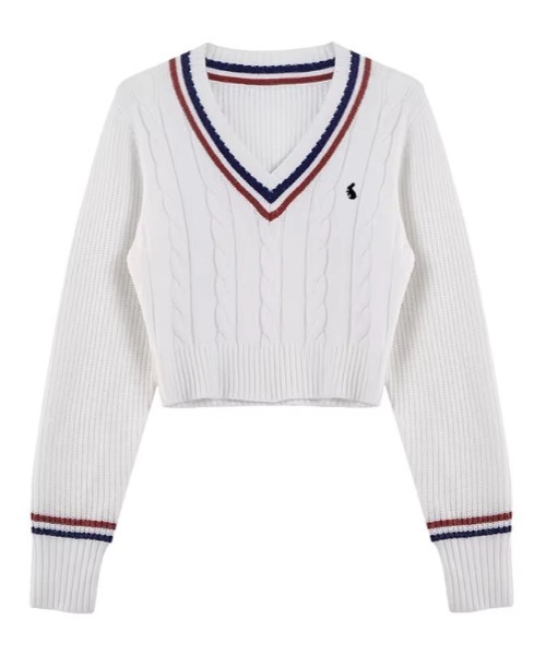 B.I.D.（ビーアイディー）の「《短丈 ニットセーター ウサギ(BDS)（ニット/セーター・レディース・ホワイト/ピンク/グリーン・FREE）」の4枚目の写真