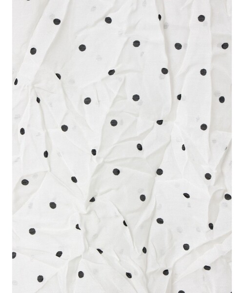 mizuiroind(ミズイロインド)の「mizuiro ind ドットプリントキャッチワッシャーノースリーブシャツ(シャツ/ブラウス・レディース・オフホワイト/ブラック/ネイビー・FREE)」の5枚目の写真