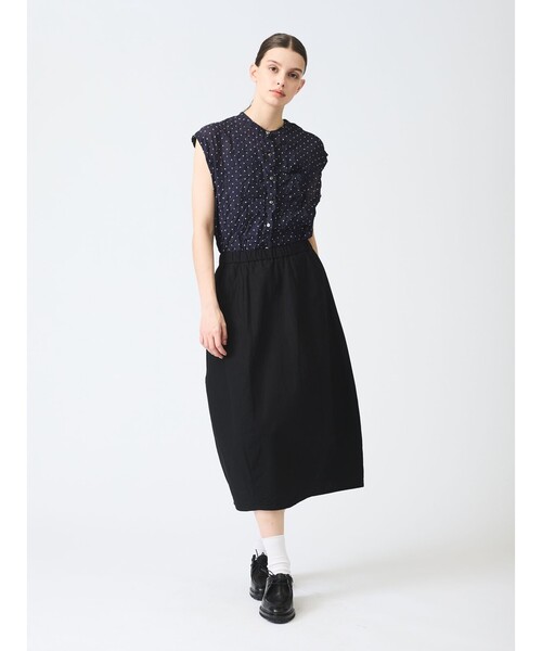 mizuiroind(ミズイロインド)の「mizuiro ind ドットプリントキャッチワッシャーノースリーブシャツ(シャツ/ブラウス・レディース・オフホワイト/ブラック/ネイビー・FREE)」の16枚目の写真