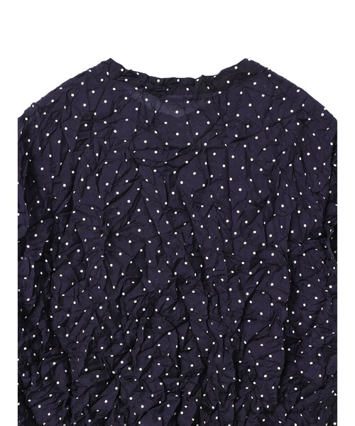 mizuiroind(ミズイロインド)の「mizuiro ind ドットプリントキャッチワッシャーノースリーブシャツ(シャツ/ブラウス・レディース・オフホワイト/ブラック/ネイビー・FREE)」の22枚目の写真