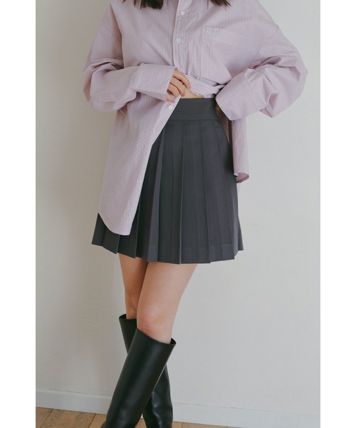 N WITH.(エヌウィズ)の「プリーツミニスカート(スカート・レディース・ベージュ/グレー・MEDIUM/SMALL)」の18枚目の写真