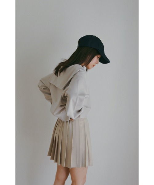 N WITH.(エヌウィズ)の「プリーツミニスカート(スカート・レディース・ベージュ/グレー・MEDIUM/SMALL)」の7枚目の写真