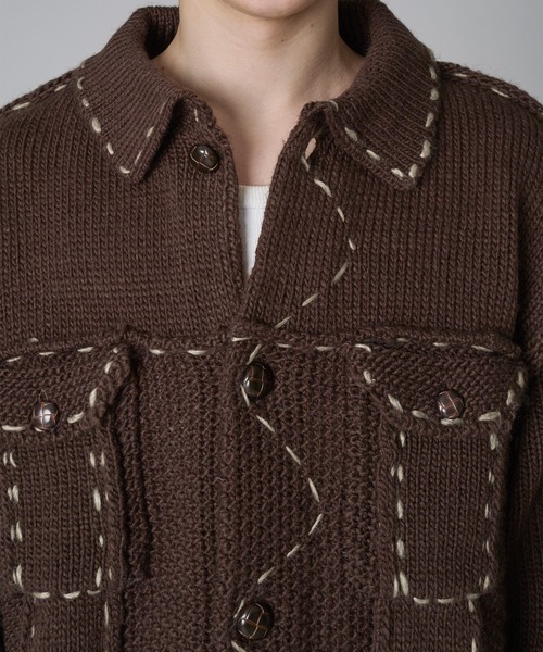 Stitch Knit JKT スティッチニットジャケット glamb（グラム）の「Stitch Knit JKT / ステッチニット