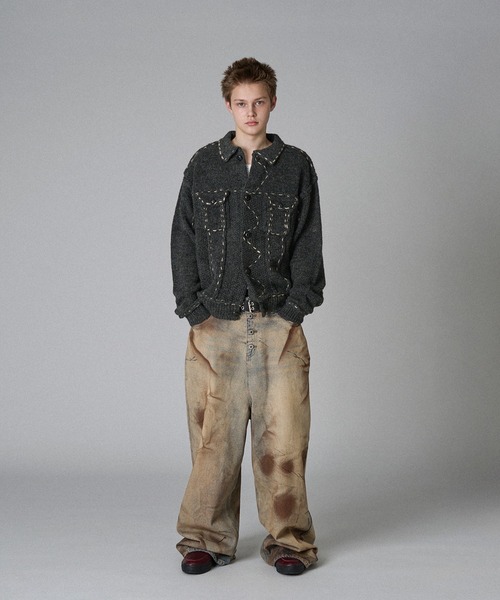 Stitch Knit JKT スティッチニットジャケット glamb（グラム）の「Stitch Knit JKT / ステッチニット