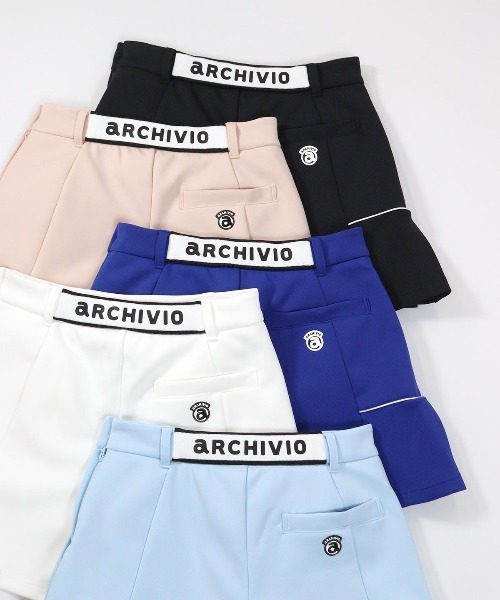 アルチビオ レディース archivio 撥水加工 ネイビーショートパンツ archivio（アルチビオ） パンツ 「LADIES」ベルト付き撥水ショート
