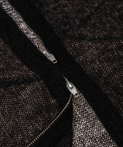 DAIRIKU(ダイリク)の「"Skul" Mohair Zip Up Cardigan(カーディガン/ボレロ・メンズ・ブラック/ホワイト・MEDIUM)」の8枚目の写真