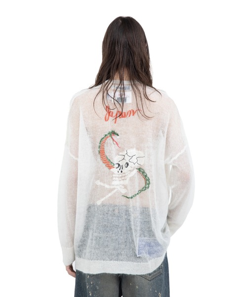 DAIRIKU(ダイリク)の「"Skul" Mohair Zip Up Cardigan(カーディガン/ボレロ・メンズ・ブラック/ホワイト・MEDIUM)」の11枚目の写真