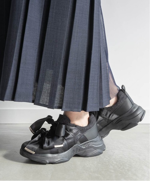 セール】サテンリボンツイードスニーカー（スニーカー）｜RANDA