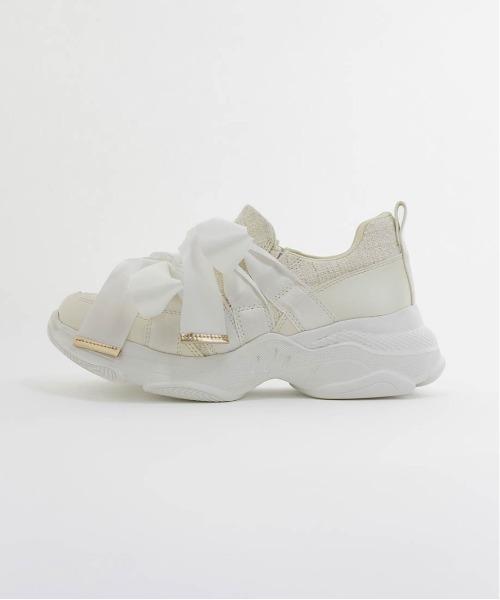 RANDA(ランダ)の「サテンリボンツイードスニーカー(スニーカー・レディース・ブラック/ホワイト・S/M/L/LL)」の17枚目の写真