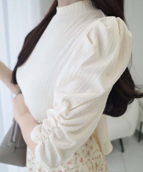 mily bilet(ミウィビレット)の「【mily bilet】一枚で主役級フェミニンスタイル。後ろシアーリボン花柄ドッキング袖ギャザーワンピース(ロング丈)(ワンピース・レディース・ブラック/ピンク/イエロー・LARGE/MEDIUM/SMALL/X-LARGE)」の22枚目の写真