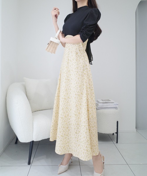 美品●Milly●ミリー●総柄●ひざ丈ワンピース●フリル●シルク100％●マルチ セール 40%OFF】マルチストライプフリルワンピース(506048528