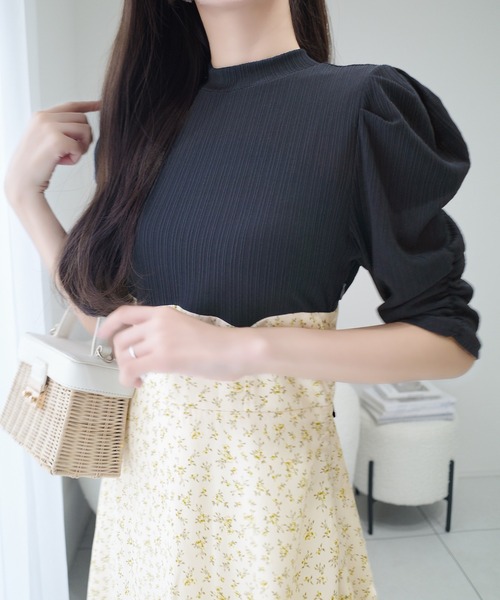 セール】【mily bilet】一枚で主役級フェミニンスタイル。後ろシアー