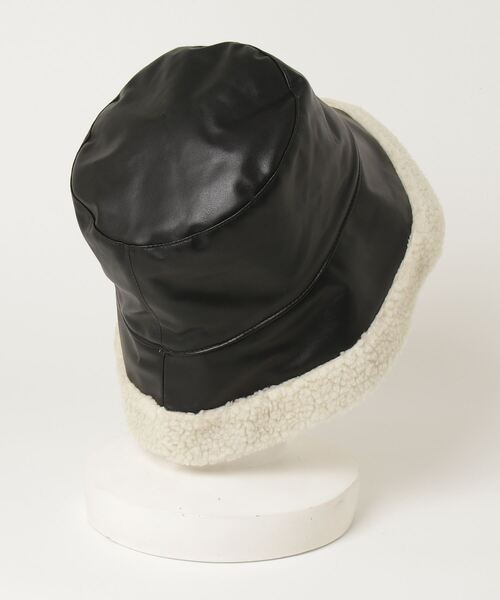 GRILLO（グリーロ）の「(grillo)ボアバケットハット（ハット・レディース・ブラック・ONE SIZE）」の6枚目の写真