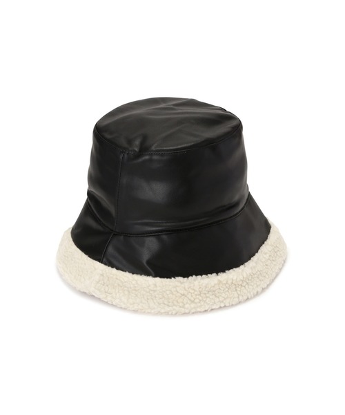 GRILLO（グリーロ）の「(grillo)ボアバケットハット（ハット・レディース・ブラック・ONE SIZE）」の2枚目の写真