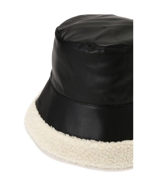 GRILLO（グリーロ）の「(grillo)ボアバケットハット（ハット・レディース・ブラック・ONE SIZE）」の3枚目の写真