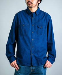 OMNIGOD | [OMNIGOD mens / オムニゴッド] ALEX MILL×OMNIGOD インディゴセルヴィッチシャンブレー ユーティリティーワークシャツ(シャツ/ブラウス)
