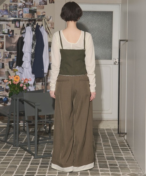 loin nuit(ロワンニュイ)の「cut off corset bustier / カットオフコルセットビスチェ(キャミソール・レディース・グレー/カーキ・FREE)」の14枚目の写真