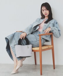 【2WAY】ラインストーン持ち手フリルバッグ