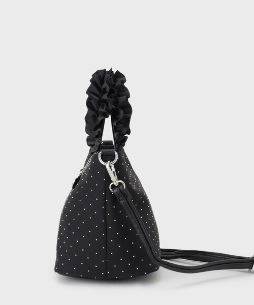 index（インデックス）の「【2WAY】ラインストーン持ち手フリルバッグ（トートバッグ・レディース・グレー/ブラック/ブルー系・00）」の17枚目の写真